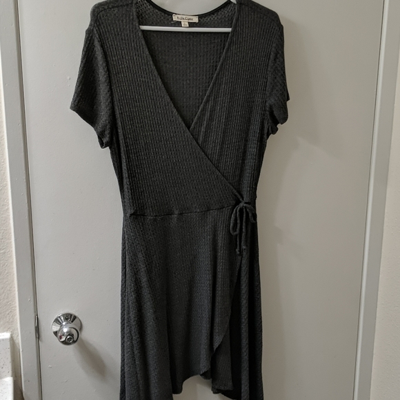 Grey Wrap Dress - Picture 1 of 5